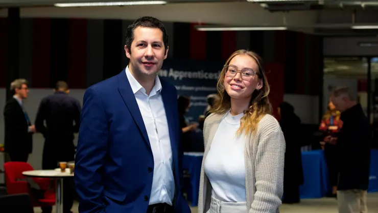 Richard Singleton, Managing Director and Kelsey Pilkington, Digital Marketing Degree Apprenticeship graduate, whY-us? Marketing