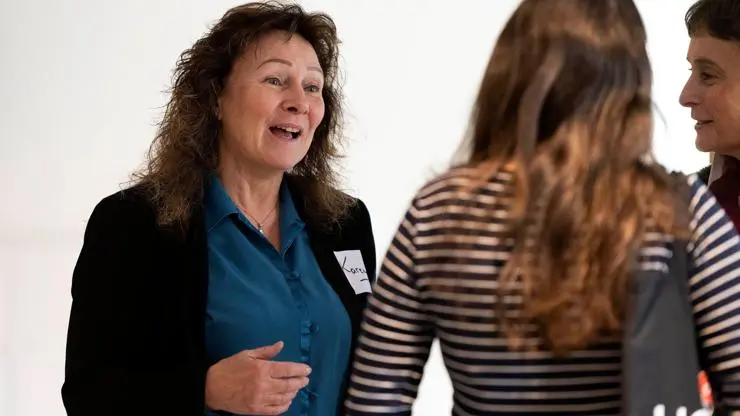 Networking during the event.