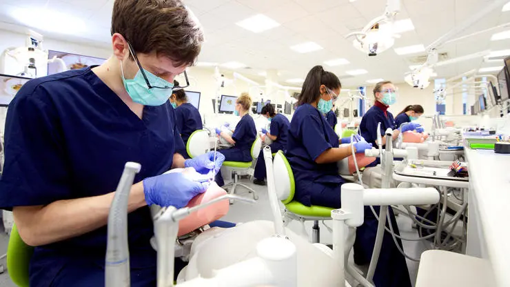 Students working in our Phantom Head Training area