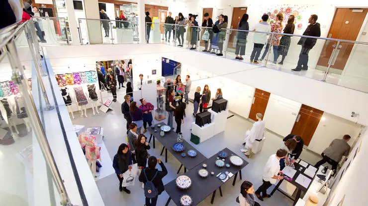On campus exhibition space, PR1 Gallery. Part of the MA Fine Art Show