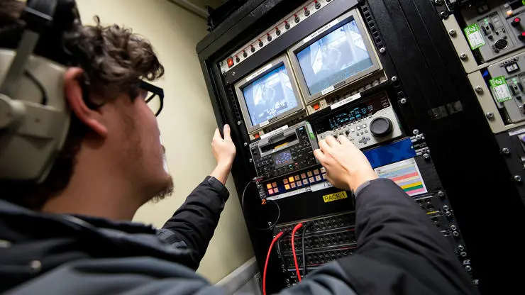 Student using Media & Television Production facilities for Sci-Fi in a Week 