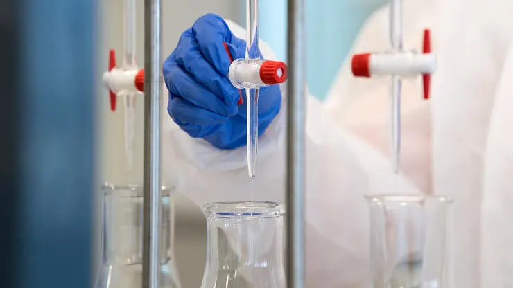 Student working in laboratory facilities