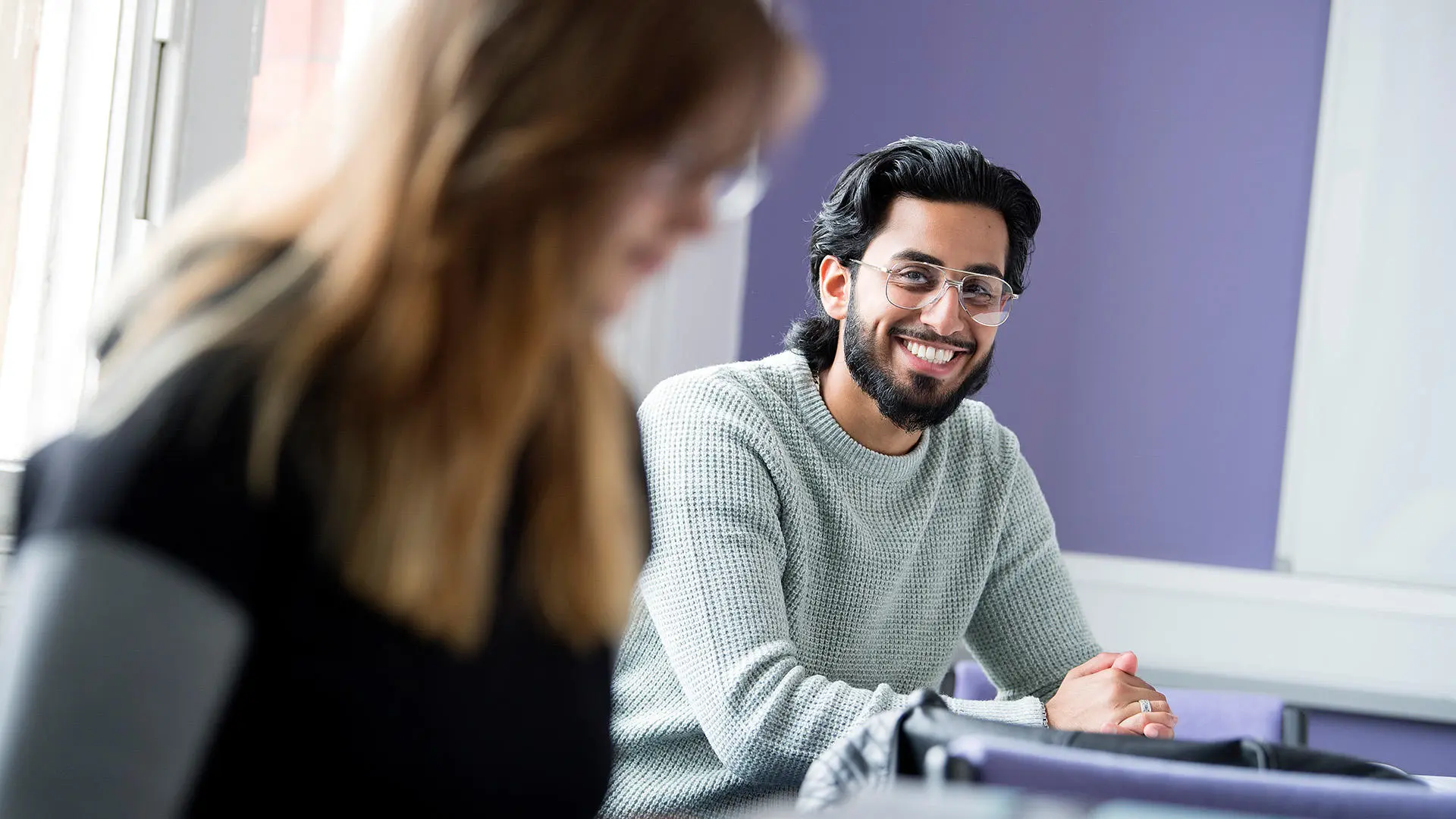 student smiling