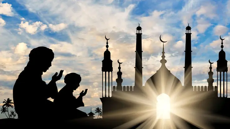 Muslims praying