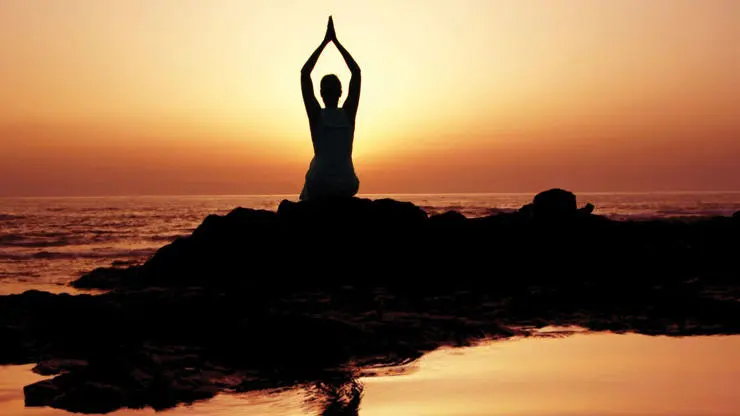 Woman meditating