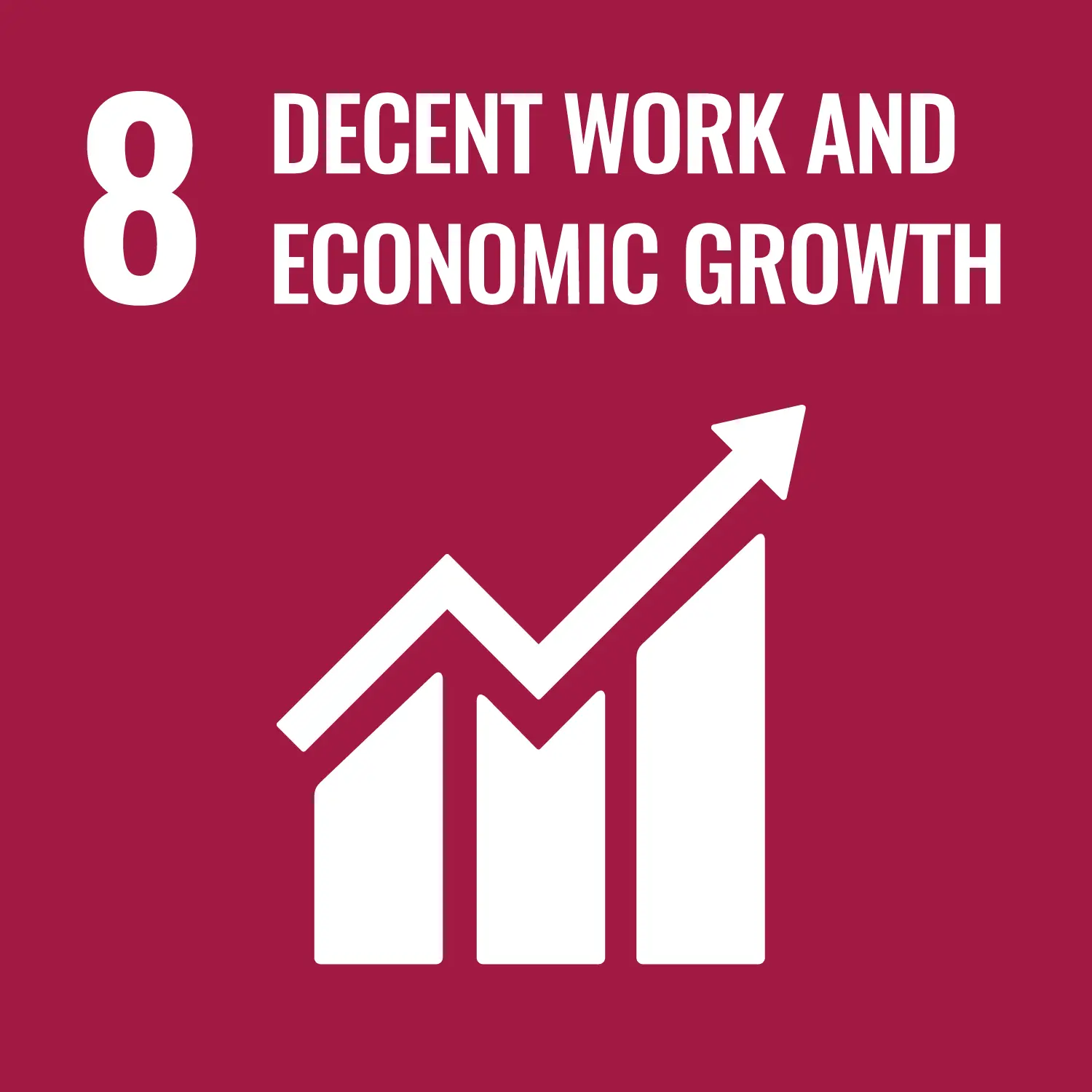 un sustainable development goal decent work and economic growth infographic