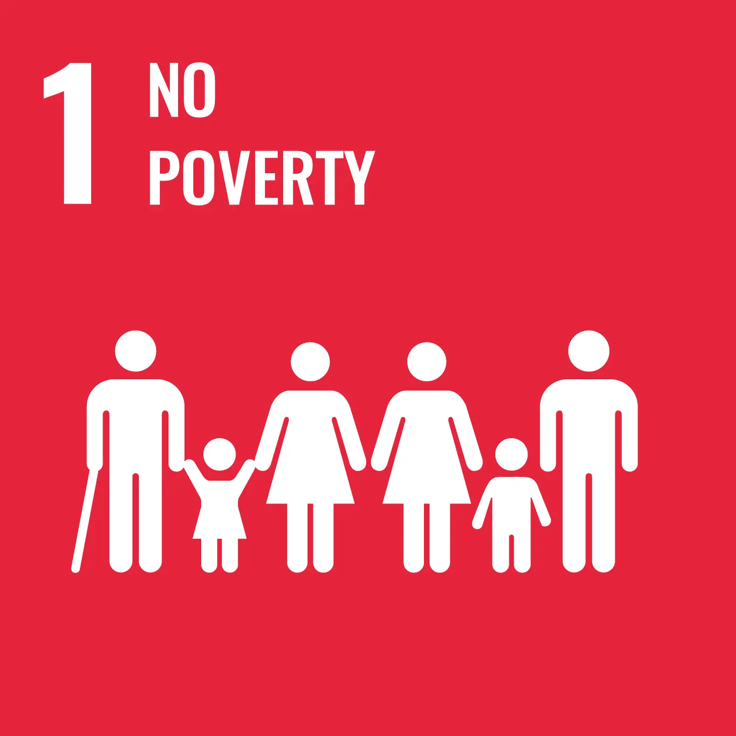 un sustainability goal no poverty infographic with people holding hands