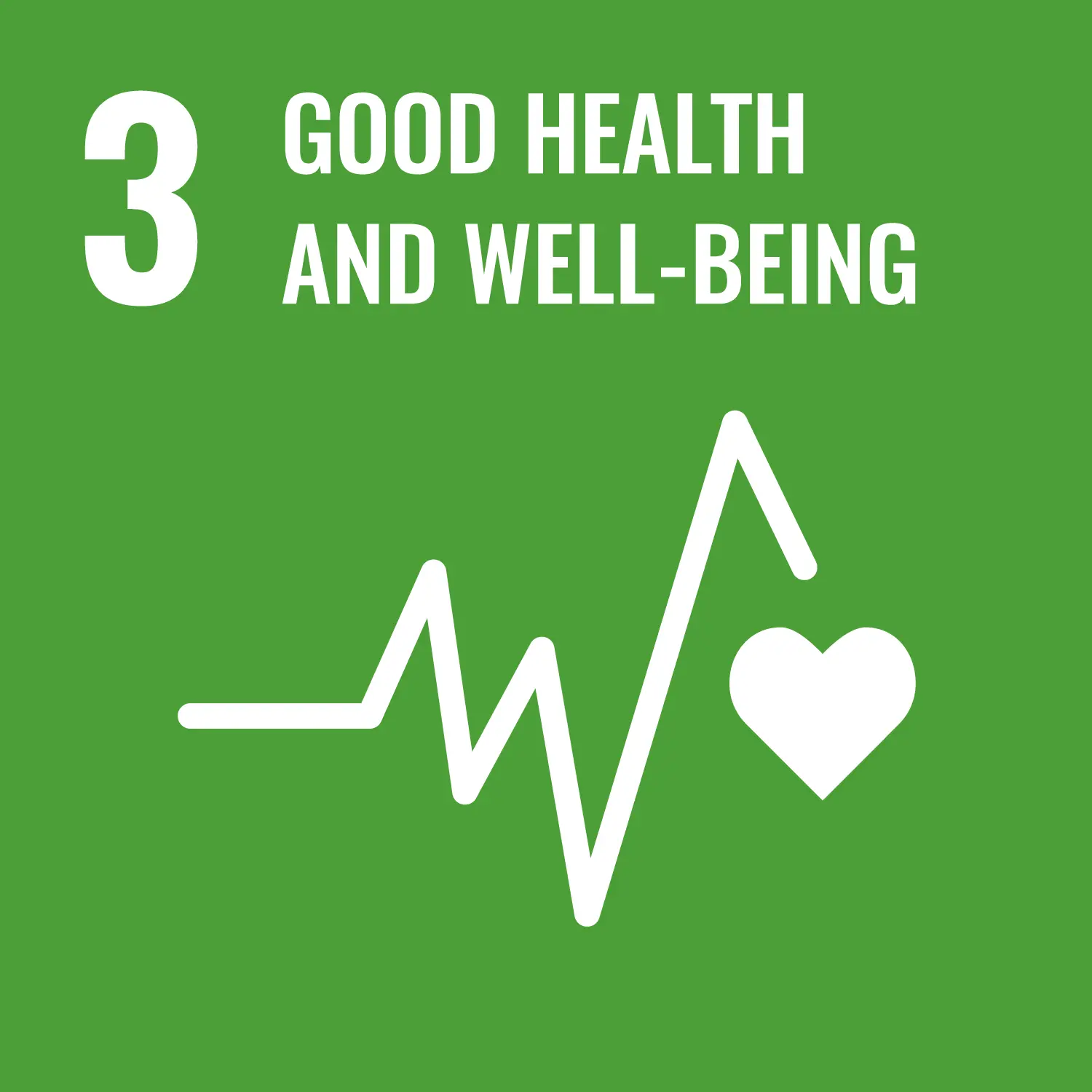 un sustainable development goal good health and wellbeing infographic with text and graphic of ecg