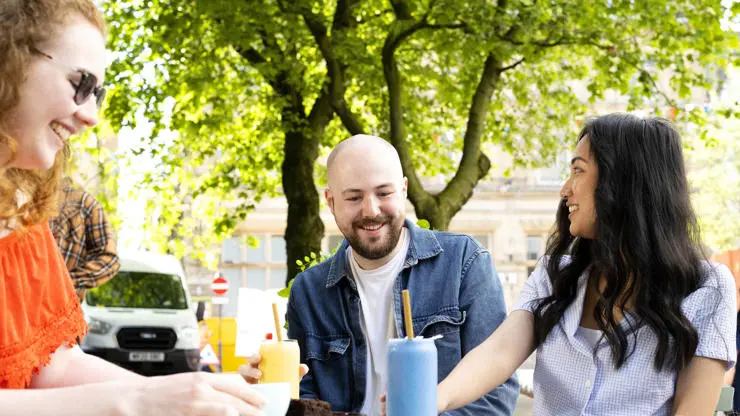 There's lots of outdoor dining options in the summer.