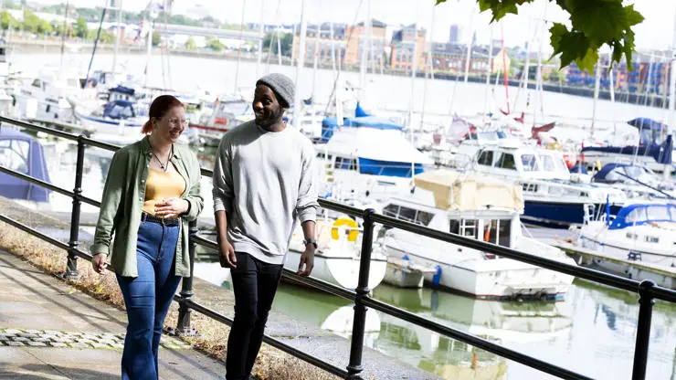 Take a stroll around Preston Marina.