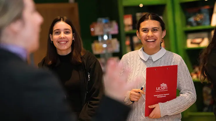 First-year Tourism students taking a tour of a business