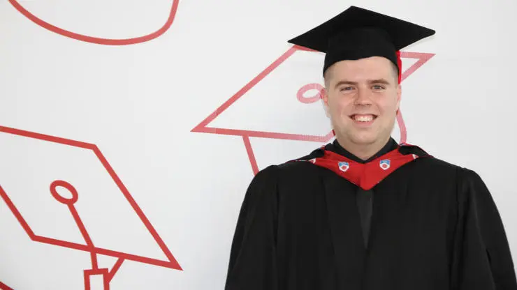 Adam Lever on his graduation day.