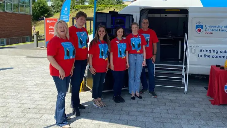 The Mobile Research Unit team at the Lancashire Science Festival.