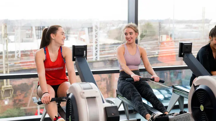 Training on the rowing machines