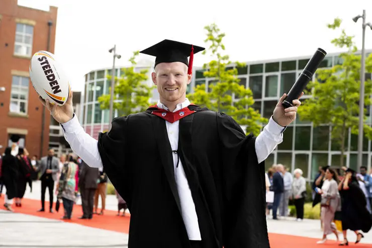 Liam at his UCLan graduation ceremony